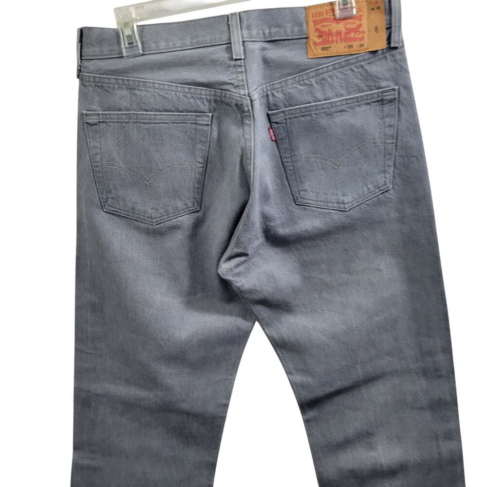 Levi's Strauss Men Gray 501 Jeans Size 35" x 36" Tag (Actual 34 x 33) 51325-1125 - Picture 4 of 7